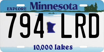 MN license plate 794LRD
