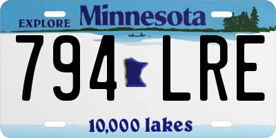 MN license plate 794LRE