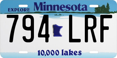 MN license plate 794LRF