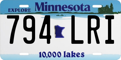MN license plate 794LRI
