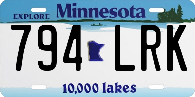 MN license plate 794LRK