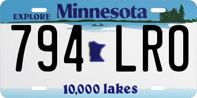 MN license plate 794LRO
