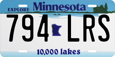 MN license plate 794LRS