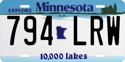 MN license plate 794LRW