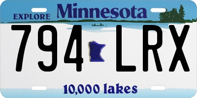 MN license plate 794LRX