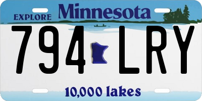MN license plate 794LRY
