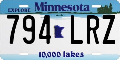 MN license plate 794LRZ