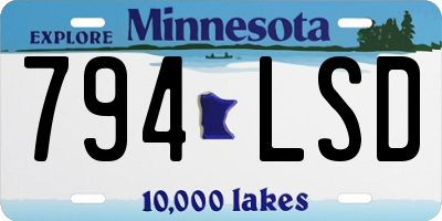 MN license plate 794LSD