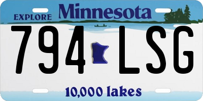 MN license plate 794LSG