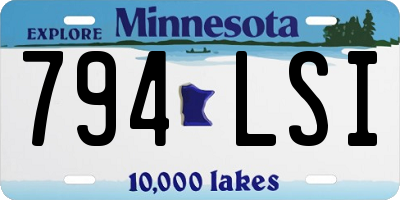 MN license plate 794LSI
