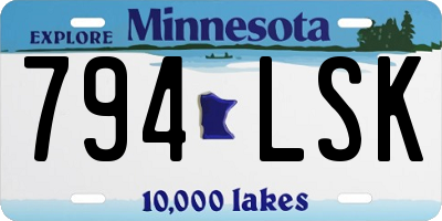 MN license plate 794LSK