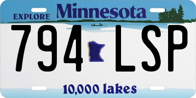 MN license plate 794LSP