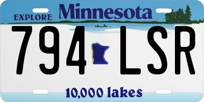 MN license plate 794LSR