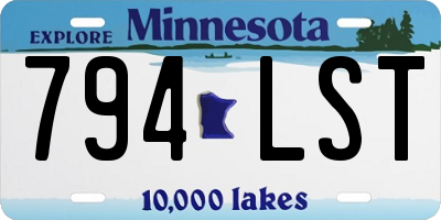 MN license plate 794LST
