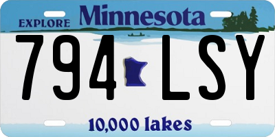 MN license plate 794LSY
