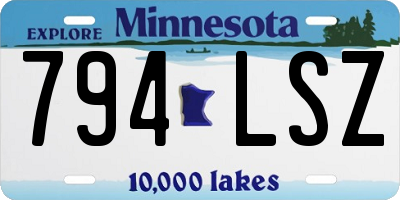 MN license plate 794LSZ
