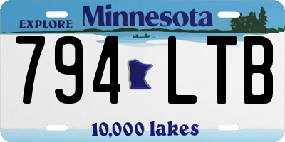 MN license plate 794LTB