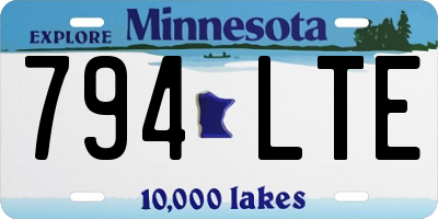 MN license plate 794LTE