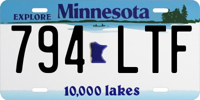 MN license plate 794LTF