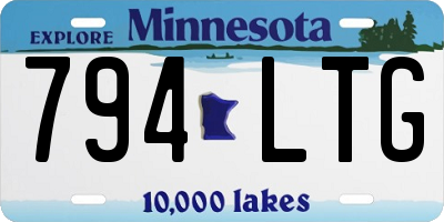 MN license plate 794LTG