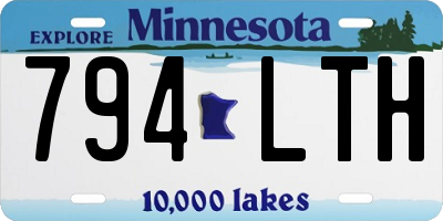 MN license plate 794LTH