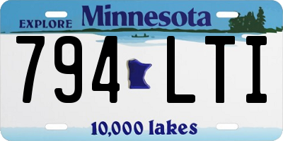 MN license plate 794LTI