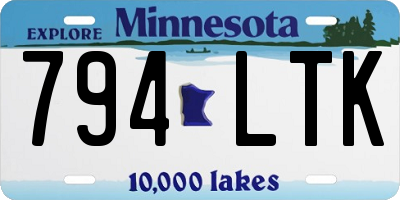 MN license plate 794LTK