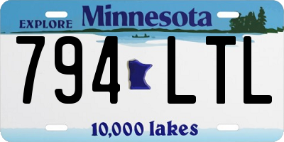 MN license plate 794LTL