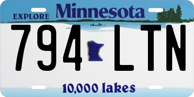 MN license plate 794LTN