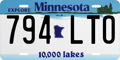 MN license plate 794LTO
