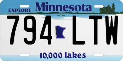 MN license plate 794LTW