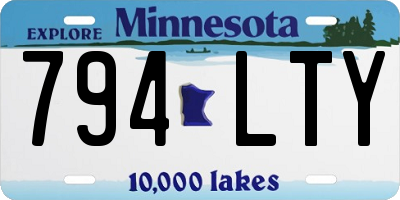 MN license plate 794LTY