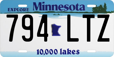 MN license plate 794LTZ