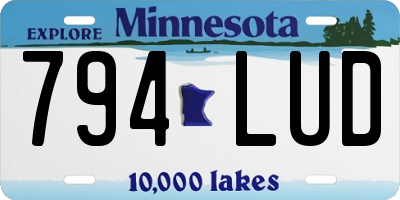 MN license plate 794LUD