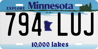 MN license plate 794LUJ