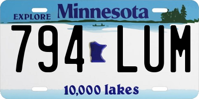 MN license plate 794LUM