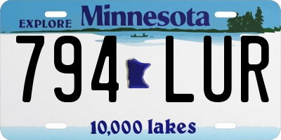 MN license plate 794LUR
