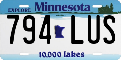 MN license plate 794LUS