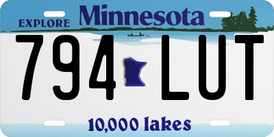 MN license plate 794LUT