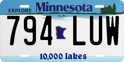 MN license plate 794LUW