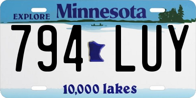 MN license plate 794LUY