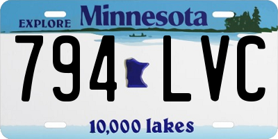 MN license plate 794LVC