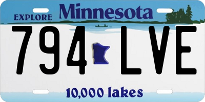 MN license plate 794LVE