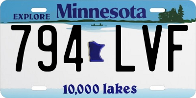 MN license plate 794LVF