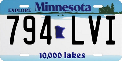 MN license plate 794LVI