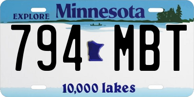 MN license plate 794MBT