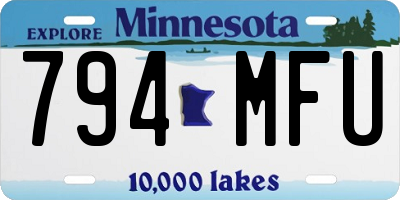 MN license plate 794MFU