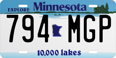 MN license plate 794MGP