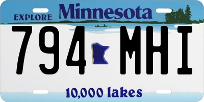 MN license plate 794MHI