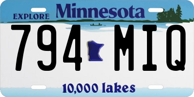 MN license plate 794MIQ